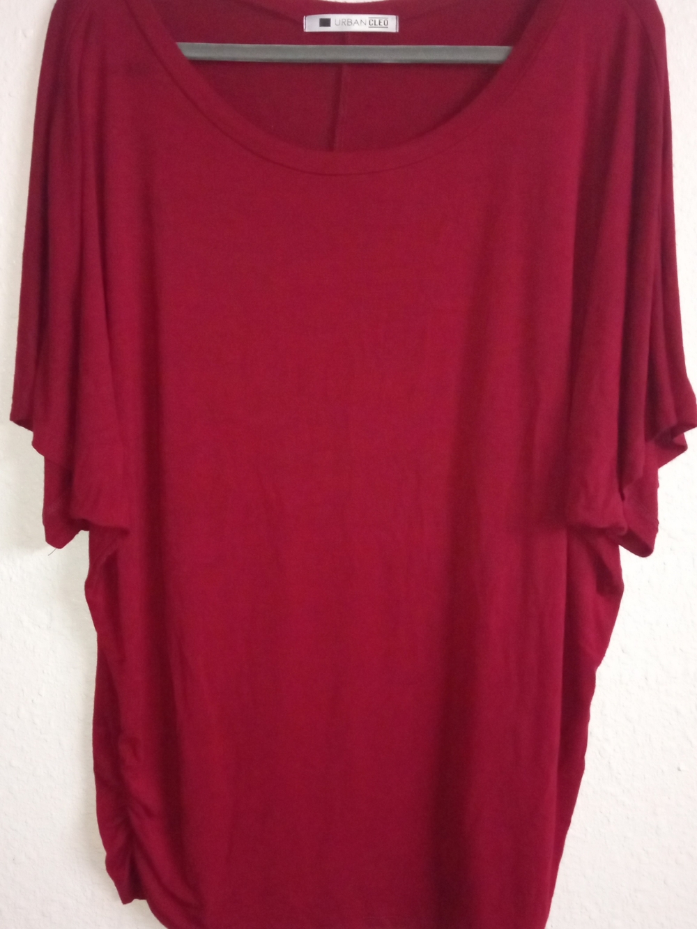 Burgundy Oversized Women's Top